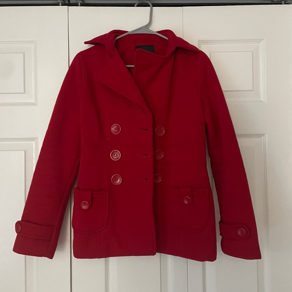 Red Pea Coat